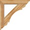 Ekena Millwork Olympic Traditional Rough Sawn Bracket w/ Offset Brace, Western Red Cedar, 6"W x 30"D x 30"H BKT0604X30X30OLY01RWR - alternate 4